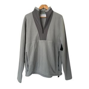 Backcountry Huxley Fleece 1/4 Zip Pullover Neutral‎ Gray Size XL NWT